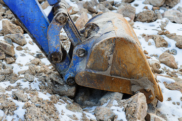 Small bulldozer excavator.
