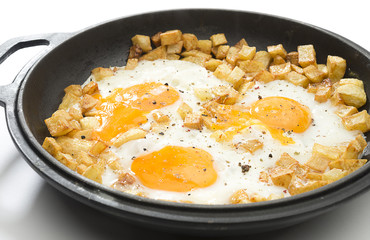 Potato Omlette in Iron Pan