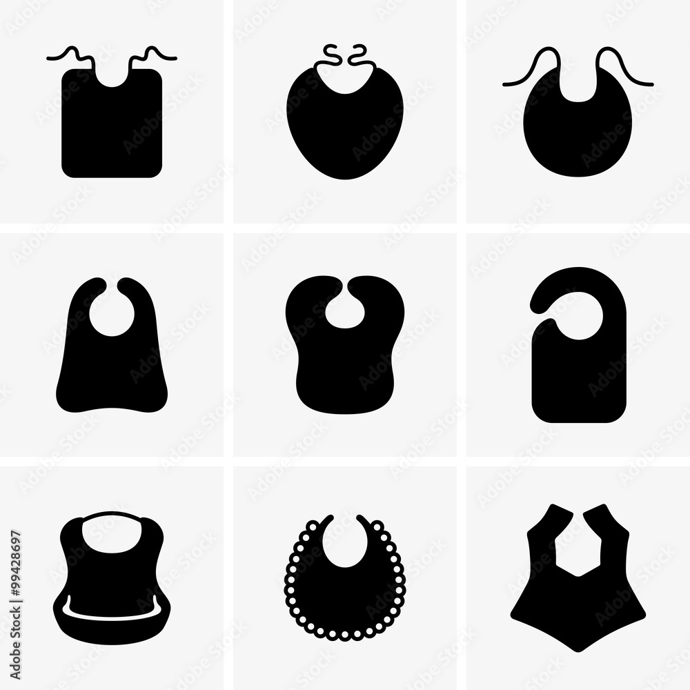 Wall mural Baby bibs (shade pictures)