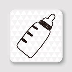 doodle baby milk bottle