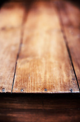 Old natural wooden vintage background. Brown texture