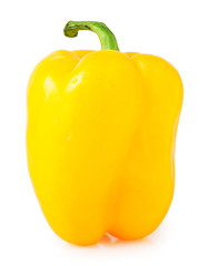 sweet yellow pepper isolated on white background