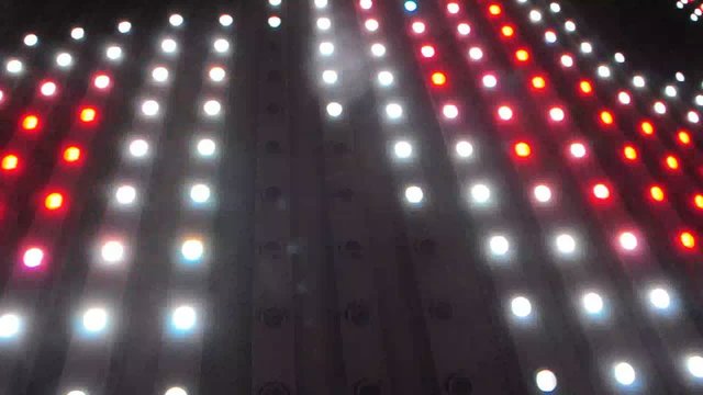 Flashing Lights Spotlight Bulb Flood lights Led Wall Stage Led Display Blinking Lights Motion Graphics Background Backdrop Ultra HD