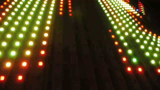Flashing Lights Spotlight Bulb Flood lights Led Wall Stage Led Display Blinking Lights Motion Graphics Background Backdrop Ultra HD