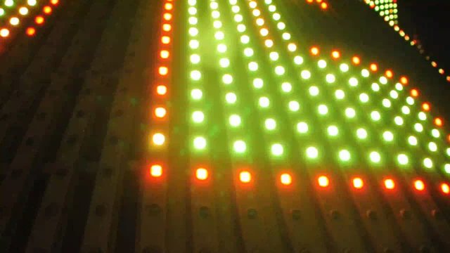 Flashing Lights Spotlight Bulb Flood lights Led Wall Stage Led Display Blinking Lights Motion Graphics Background Backdrop Ultra HD