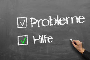 Fototapeta premium Probleme u. Hilfe