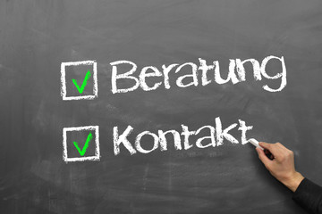 Fototapeta premium Beratung u. Kontakt