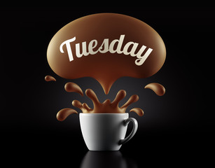 High Resolution Tuesday Splash Cup Concept.