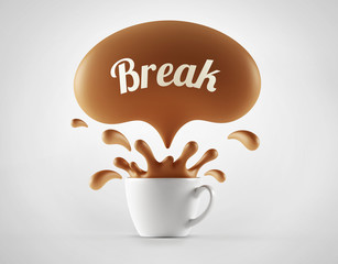 High Resolution Break Splash Cup Concept.