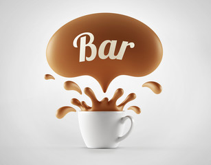 High Resolution Bar Splash Cup Concept.