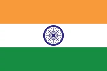Fotobehang Flag of India illustration 3 stylish colors © 123levit