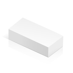 White vector realistic 3D box