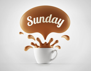 High Resolution Sunday Splash Cup Concept.