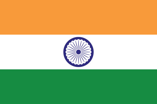 Flag of India illustration 3 stylish colors