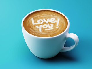 Love You Coffee Cup Concept