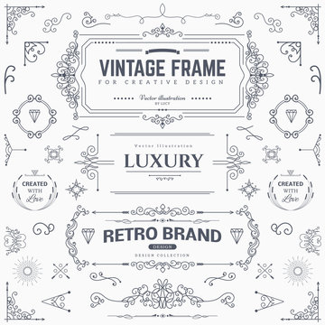 Collection of vintage vector patterns.