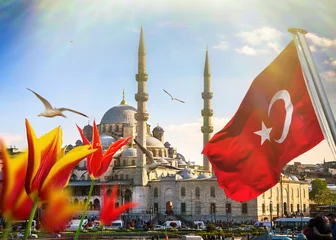 Zelfklevend Fotobehang Istanbul de hoofdstad van Turkije, oostelijke toeristische stad. © seqoya