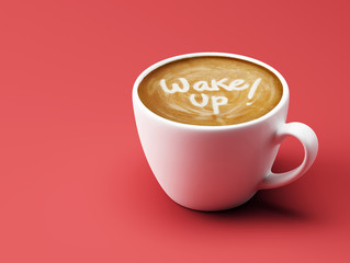 Wake Up Coffee Cup Concept