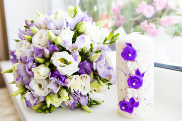 close up of wedding bouquet