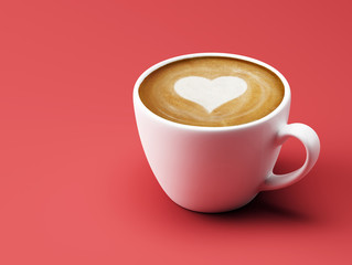 Heart Shape Coffee Cup Concept