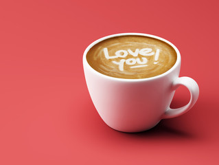 Love You Coffee Cup Concept