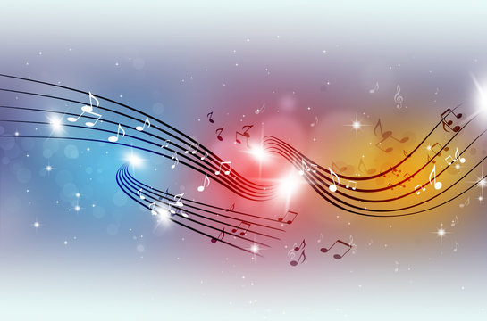 Multicolor Party Music Notes