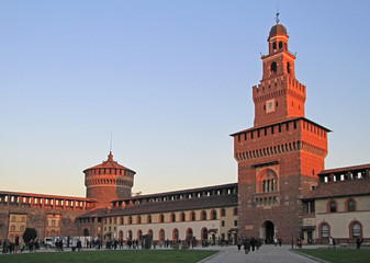 Sforza Castle in Milan, Italy