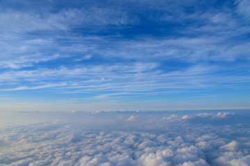 Naklejka premium Sea of clouds, view from the Mt.Fuji