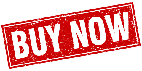 buy now red square grunge stamp on white