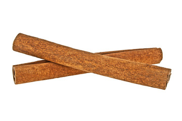 Cinnamon sticks isolated on white background