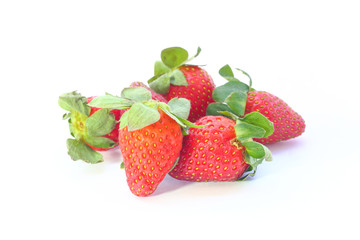 Fresh strawberry on white background