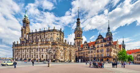 DRESDEN, GERMANY-SEPTEMBER 08, 2015 : Theatre Square (Theaterpla