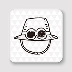Fototapeta premium hat doodle