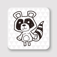raccoon doodle