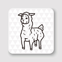 llama doodle
