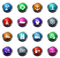 Cruise icons set
