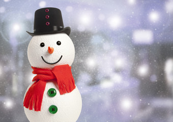 Happy snowman isolated