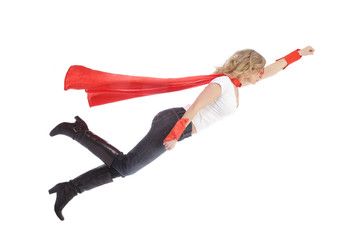 femme super héros volant