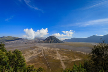 Mount Bromo and Mount Batok in East Java