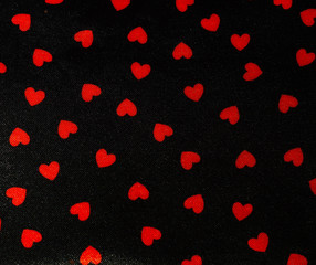 Black background with red hearts