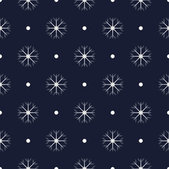 Pattern with snowflakes, seamless