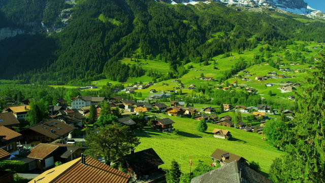 Switzerland Grindelwald Eiger mountain town Alps snow 