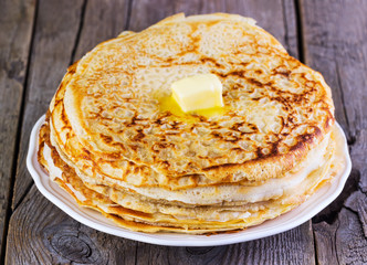 pancakes with oil