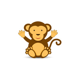 Simple monkey character