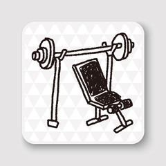 dumbbell fitness doodle