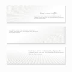 Set of white abstract banners