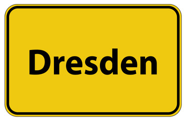Ortstafel Dresden in Deutschland