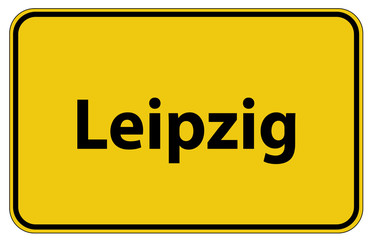 Ortstafel Leipzig in Deutschland