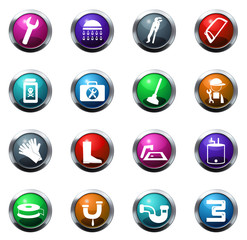 Plumbing related vector icons