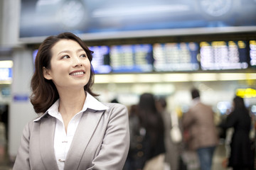 Businesswoman at the airport